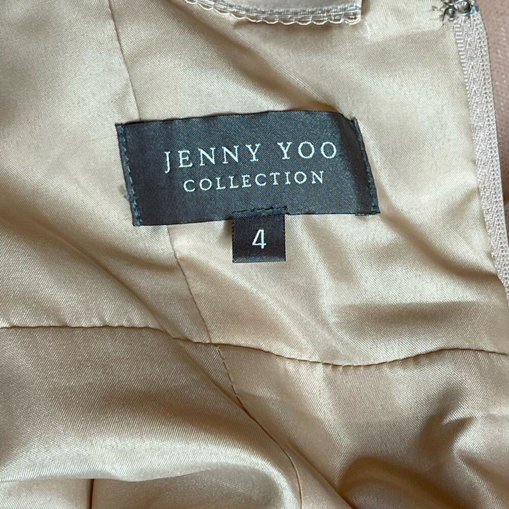 Jenny Yoo Strapless Blush Chiffon Maxi Dress Size 4 Bridesmaid Prom Fairycore - Picture 15 of 16
